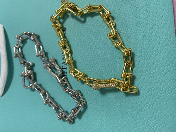 bracelet designer tiffan u-shaped joint surround pendant necklaces inlaid hardwear vintage thick ring buckle chains horseshoe hardear girlfr, Golden;silver
bracelet designer tiffan u-shaped joint surround pendant necklaces inlaid hardwear vintage thick ring buckle chains horseshoe hardear girlfr, Golden;silver