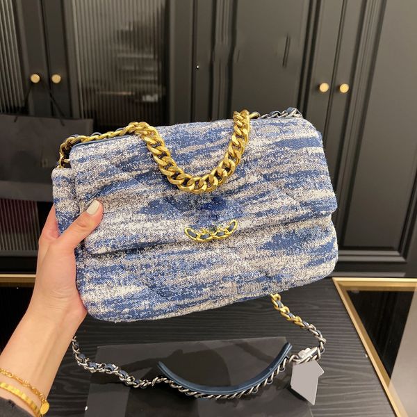 womens designer 19 series denin quilted bags sky tweed purse handle totes handbags gold metal hardware turn lock luxury outdoor clutch suitc
womens designer 19 series denin quilted bags sky tweed purse handle totes handbags gold metal hardware turn lock luxury outdoor clutch suitc