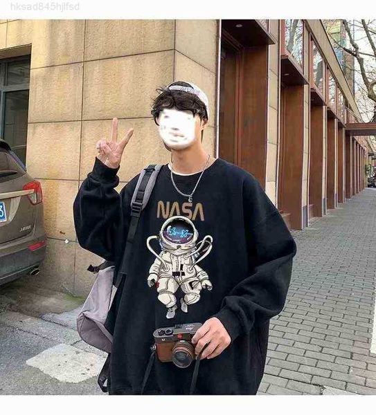 txod txod 2021 spring and autumn new round neck sweater men's nasa astronaut fashion bear couple hoodless ins, Black
txod txod 2021 spring and autumn new round neck sweater men's nasa astronaut fashion bear couple hoodless ins, Black