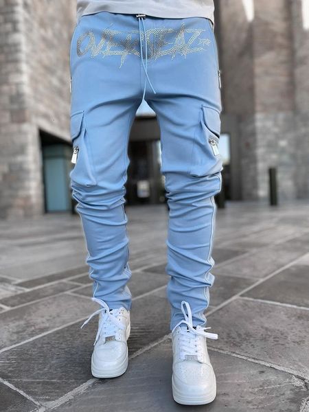 men's pants men's track pants slim trousers sport tracksuit men fashion drawstring zip strips pockets long pants sports trousers 2, Black
men's pants men's track pants slim trousers sport tracksuit men fashion drawstring zip strips pockets long pants sports trousers 2, Black