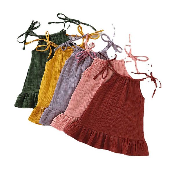 girl's dresses summer toddler baby girl sleeveless ruffles dress sarafan kids cotton linen muslin slip dresses clothing r230307, Red;yellow
girl's dresses summer toddler baby girl sleeveless ruffles dress sarafan kids cotton linen muslin slip dresses clothing r230307, Red;yellow