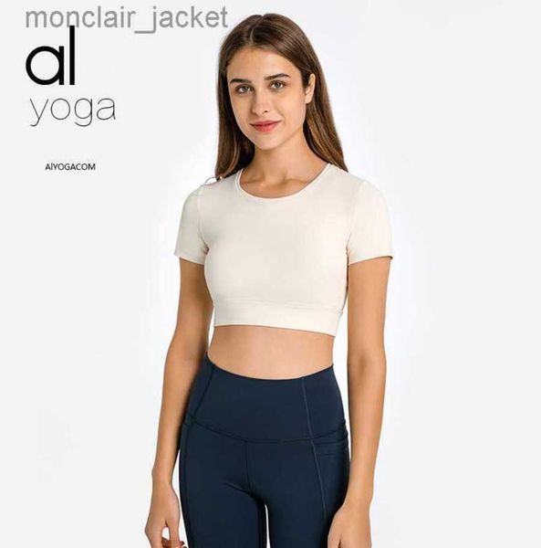 designer alos yoga new breathable quick-drying sports short-sleeved female slim short yoga t-shirt female fitness suit, White
designer alos yoga new breathable quick-drying sports short-sleeved female slim short yoga t-shirt female fitness suit, White