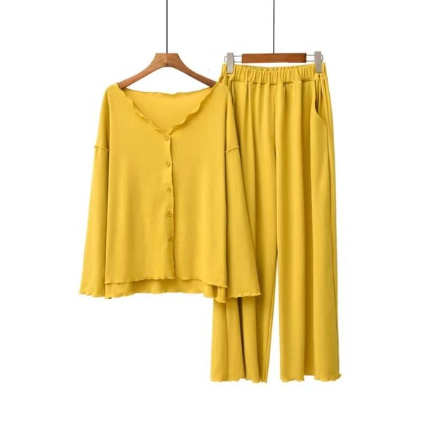 women's two piece pants spring and autumn tthread modal tthin women's pajamas women long sleeve cardigan home service set 230306, White
women's two piece pants spring and autumn tthread modal tthin women's pajamas women long sleeve cardigan home service set 230306, White