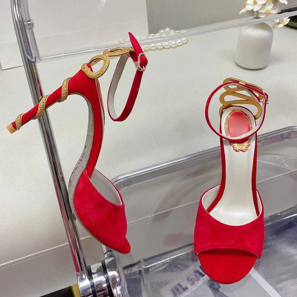 rene designer sandals caovilla stiletto ankle strap women crystal 9.5cm high heel dress shoes casual factory shoe snake decoration, Black
rene designer sandals caovilla stiletto ankle strap women crystal 9.5cm high heel dress shoes casual factory shoe snake decoration, Black
