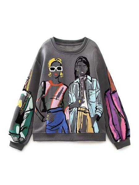 women's hoodies sweatshirts yenkye autumn winter women coal gray o neck printed long sleeve loose casual pullovers female sudaderas 230, Black
women's hoodies sweatshirts yenkye autumn winter women coal gray o neck printed long sleeve loose casual pullovers female sudaderas 230, Black