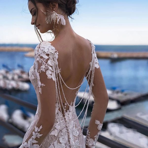 party dresses mermaid wedding appliques beads chain backless vestido de noiva gelinlik dubai bridal engagement robe mariee 230306, White;black
party dresses mermaid wedding appliques beads chain backless vestido de noiva gelinlik dubai bridal engagement robe mariee 230306, White;black