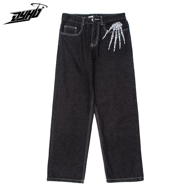 men's jeans punk bone print straight loose jeans mens retro high street oversized casual denim trousers harajuku washed jean pants 2303, Blue
men's jeans punk bone print straight loose jeans mens retro high street oversized casual denim trousers harajuku washed jean pants 2303, Blue