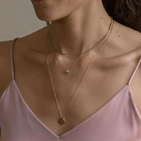 Gold-plated round crystal multi-layer necklace street photo fashion personality clavicle chain wholesale women
Gold-plated round crystal multi-layer necklace street photo fashion personality clavicle chain wholesale women