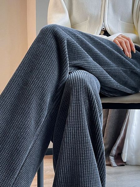 women's pants s spring and autumn draped casual fat 240kg chenille waffle sports dark gray large size wide leg 230306, Black;white
women's pants s spring and autumn draped casual fat 240kg chenille waffle sports dark gray large size wide leg 230306, Black;white