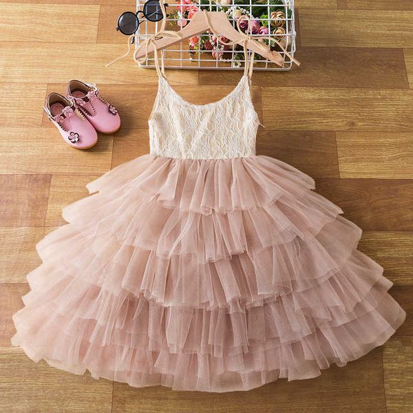 girl's dresses elegant girl dress 2023 summer new birthday layer tulle sling dress lace flower wedding party costume kids events clothe, Red;yellow
girl's dresses elegant girl dress 2023 summer new birthday layer tulle sling dress lace flower wedding party costume kids events clothe, Red;yellow