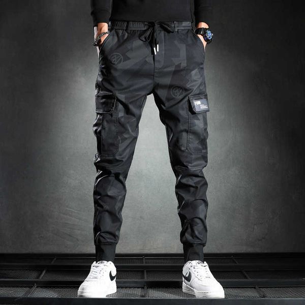 men's pants sweatpants men camouflage elasticity military cargo pants drawstring multi pockets bottoms casual jogger trousers z0306, Black
men's pants sweatpants men camouflage elasticity military cargo pants drawstring multi pockets bottoms casual jogger trousers z0306, Black