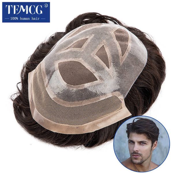 men's children's wigs mono pu with lace front breathable for male hair prosthesis 100% indian human hair toupee men wig exhuast sy, Black
men's children's wigs mono pu with lace front breathable for male hair prosthesis 100% indian human hair toupee men wig exhuast sy, Black