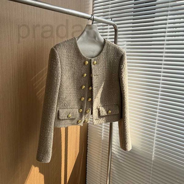 women's jackets designer women s runway tweed fashion small fragrance gold double breasted wool coat brand luxury woolen jacket casaco, Black;brown
women's jackets designer women s runway tweed fashion small fragrance gold double breasted wool coat brand luxury woolen jacket casaco, Black;brown
