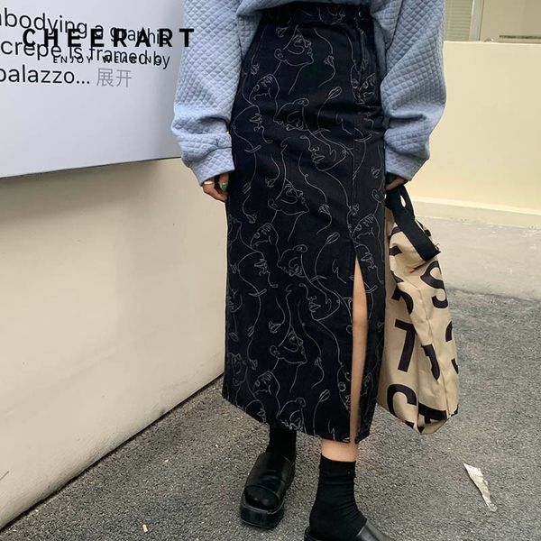 skirts cheerart black long denim womens fall fashion high waisted slit ladies bodycon korean midi bottoms 230307
skirts cheerart black long denim womens fall fashion high waisted slit ladies bodycon korean midi bottoms 230307