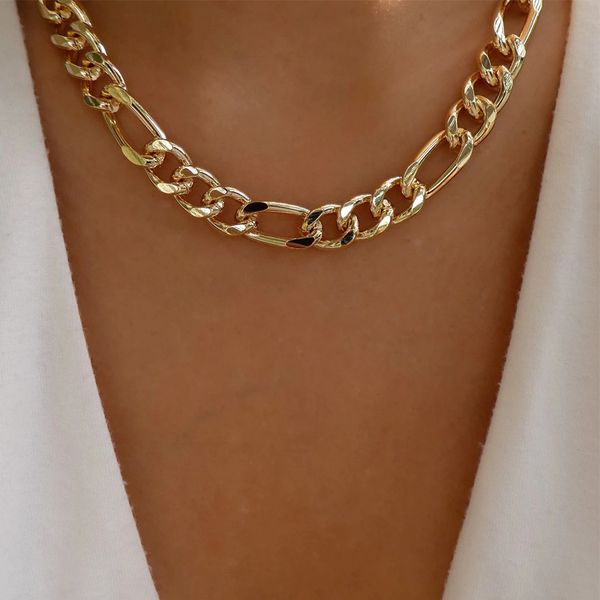 gold plated thick line necklace fashion personality single layer necklace women's jewelry wholesale, Silver
gold plated thick line necklace fashion personality single layer necklace women's jewelry wholesale, Silver