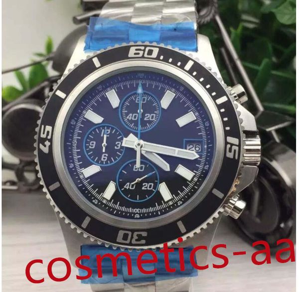 8 color men watch new arrival quartz chronograph 44mm men's wristwatch superocean a17384 black dial number bezel platinum skeleton stai, Slivery;brown
8 color men watch new arrival quartz chronograph 44mm men's wristwatch superocean a17384 black dial number bezel platinum skeleton stai, Slivery;brown