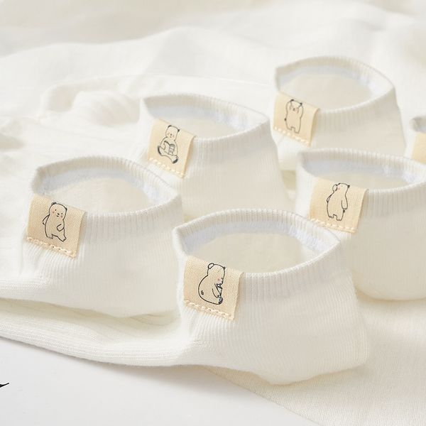 women's socks white short mouth absorbent breathable cotton sock cute bear expression cloth label japanese socks solid color bag ankle, Black;white
women's socks white short mouth absorbent breathable cotton sock cute bear expression cloth label japanese socks solid color bag ankle, Black;white