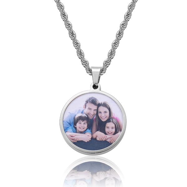 custom round charm memorial p pendant necklace stainless steel jewelry gifts, Silver
custom round charm memorial p pendant necklace stainless steel jewelry gifts, Silver