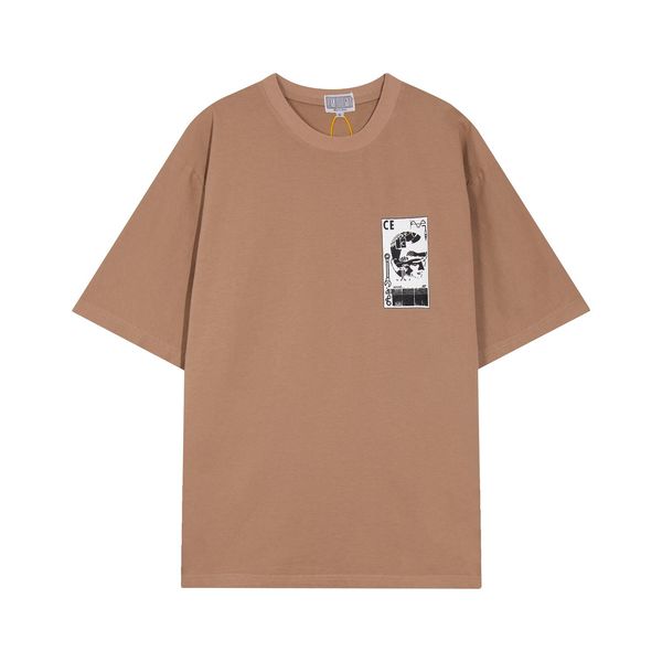 23ss brown print t shirt men's plus tees women cotton tee loose fit summer, Black;brown
23ss brown print t shirt men's plus tees women cotton tee loose fit summer, Black;brown