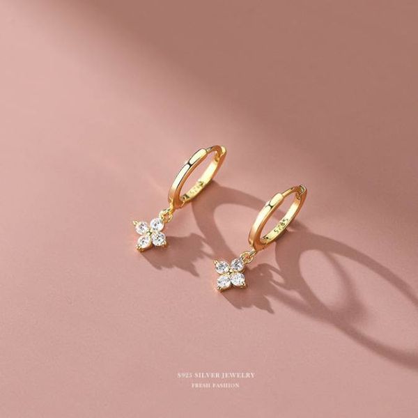 925 sterling silver charm hoop earrings for women fine flower huggie earring trending original dangle earrings designer jewelry, Golden
925 sterling silver charm hoop earrings for women fine flower huggie earring trending original dangle earrings designer jewelry, Golden