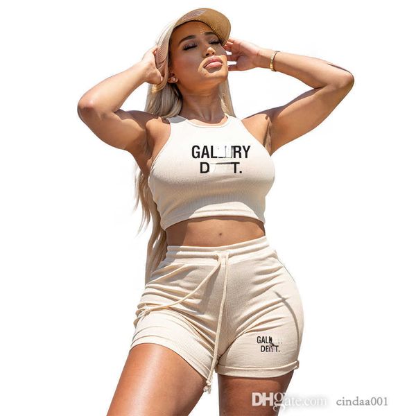 women sleeveless tracksuits two piece short set outfits fashion letter printed pit stripe tank shorts sportswear 5 colors, Gray
women sleeveless tracksuits two piece short set outfits fashion letter printed pit stripe tank shorts sportswear 5 colors, Gray