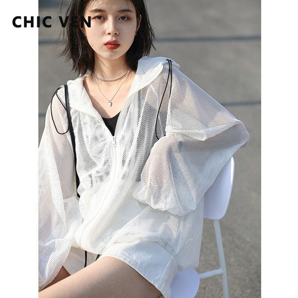 women's jackets chic ven jacket coat streetwear casual mesh loose long sleeve hooded sunscreen shirt summer female blouse 230306, Black;brown
women's jackets chic ven jacket coat streetwear casual mesh loose long sleeve hooded sunscreen shirt summer female blouse 230306, Black;brown