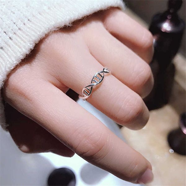 band rings simple dna double helix structure finger rings for women orginal handmade girl jewelry aa230306, Silver
band rings simple dna double helix structure finger rings for women orginal handmade girl jewelry aa230306, Silver