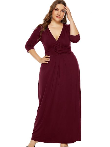 plus size dresses size deep v neck maxi women elegant high waist ruched a line evening party office ladies vestido fall 230307, Black
plus size dresses size deep v neck maxi women elegant high waist ruched a line evening party office ladies vestido fall 230307, Black