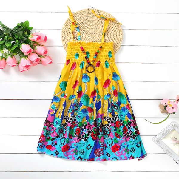 summer girls floral dress sling ruffles bohemian beach princess dresses for girl clothing 2 6 8 12 years with necklace gift, Red;yellow
summer girls floral dress sling ruffles bohemian beach princess dresses for girl clothing 2 6 8 12 years with necklace gift, Red;yellow