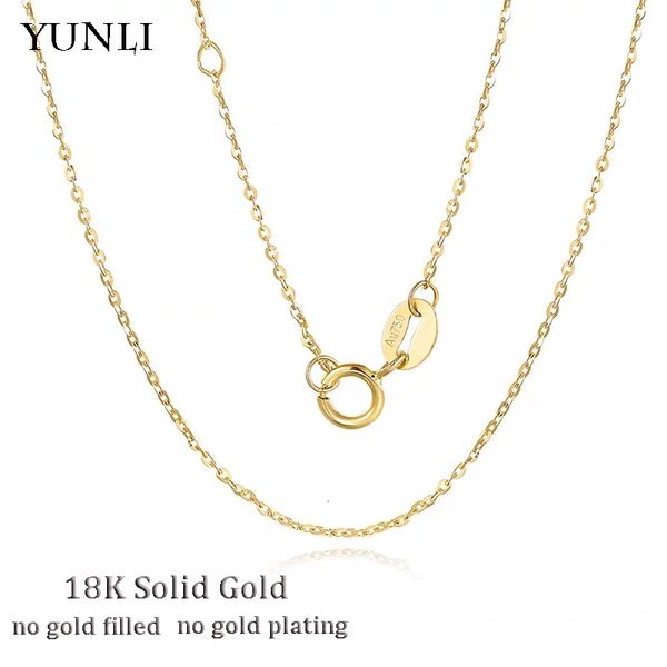 pendant necklaces yunli genuine 18k gold chain necklace classic simple o design pure au750 for women fine jewelry gift 230307, Silver
pendant necklaces yunli genuine 18k gold chain necklace classic simple o design pure au750 for women fine jewelry gift 230307, Silver