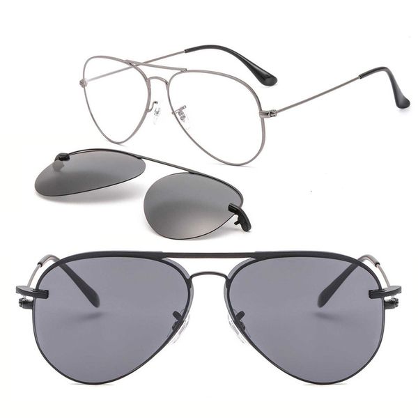 sunglasses frames aviation metal clip on large size optical spectacle frame with magnetic removable polarized lenses for myopia 33054 230307, Silver
sunglasses frames aviation metal clip on large size optical spectacle frame with magnetic removable polarized lenses for myopia 33054 230307, Silver