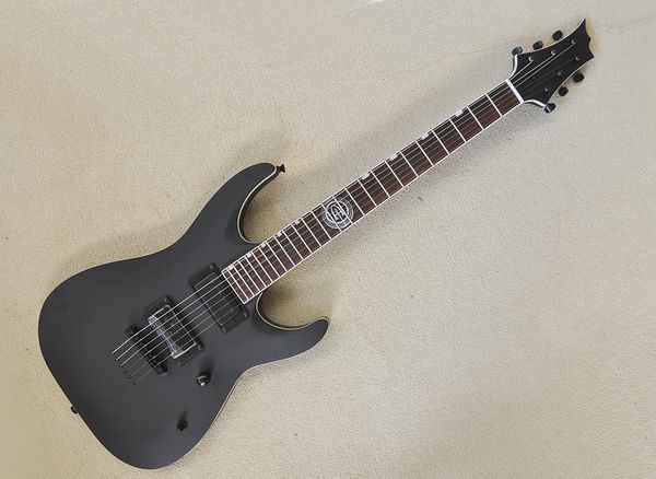 matte black 6 strings electric guitar with rosewood fretboard 24 frets strings through body can be customized
matte black 6 strings electric guitar with rosewood fretboard 24 frets strings through body can be customized
