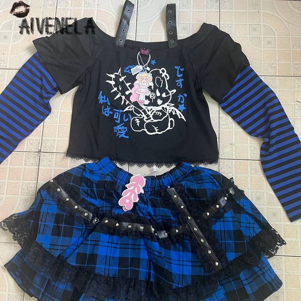 two piece dress harajuku gothic girl suit plaided cake skirts off shoulder t shirt punk set outfits female afc1838 230306, White
two piece dress harajuku gothic girl suit plaided cake skirts off shoulder t shirt punk set outfits female afc1838 230306, White