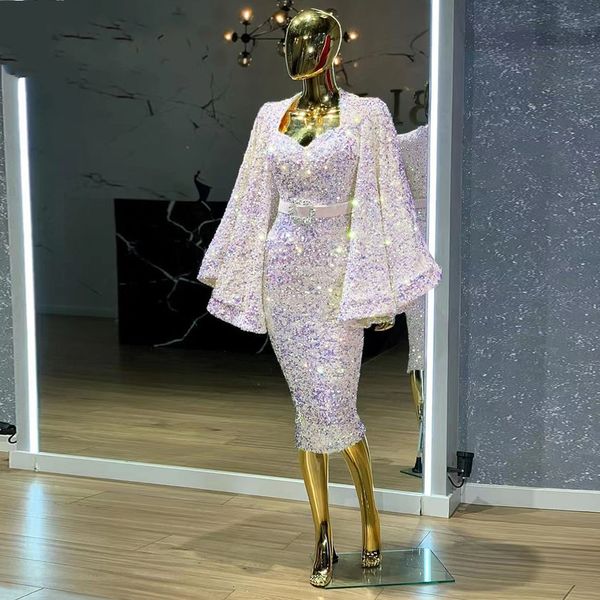 elegant mermaid evening dress for women 2023 sweetheart sequin velvet flared sleeves tea length formal prom party gowns robe de soiree, Black;red
elegant mermaid evening dress for women 2023 sweetheart sequin velvet flared sleeves tea length formal prom party gowns robe de soiree, Black;red
