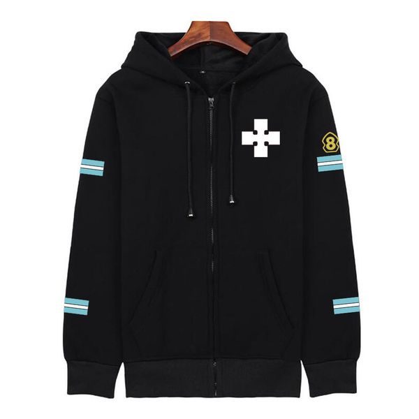 men's hoodies sweatshirts anime hoodie fire force cosplay zipper pullover long sleeves casual loose winter 230306, Black
men's hoodies sweatshirts anime hoodie fire force cosplay zipper pullover long sleeves casual loose winter 230306, Black