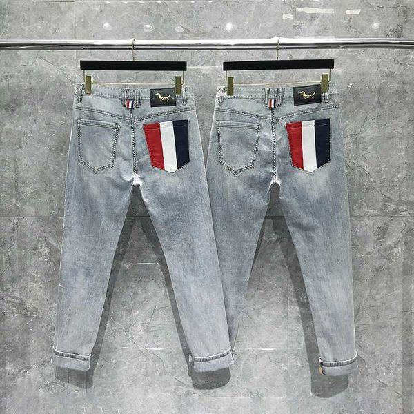 men's jeans tb browin men jeans cotton slim casual long pants women jeans plus size soft pencil pants soild striped korean design high, Blue
men's jeans tb browin men jeans cotton slim casual long pants women jeans plus size soft pencil pants soild striped korean design high, Blue