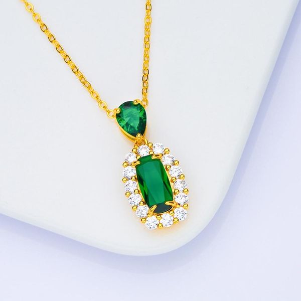 women pendant chain necklace pretty cubic zircon charm 18k yellow gold filled lady girls fashion jewelry green/red/blue stone, Silver
women pendant chain necklace pretty cubic zircon charm 18k yellow gold filled lady girls fashion jewelry green/red/blue stone, Silver