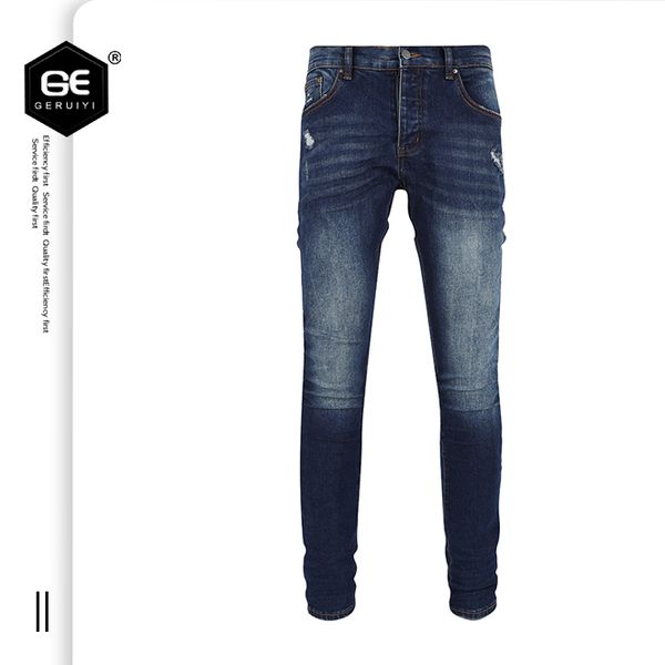 mens jeans new design europe and the united states tight casual patch washed pleated feet jeans men's high street fashion pants teenage, Blue
mens jeans new design europe and the united states tight casual patch washed pleated feet jeans men's high street fashion pants teenage, Blue