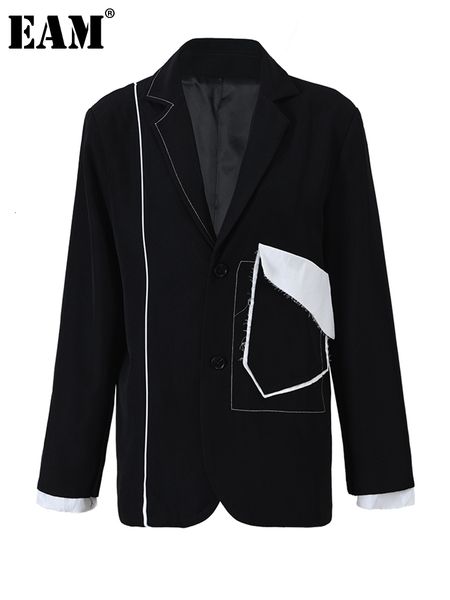 women's suits blazers eam women black pocket titched big size blazer lapel long sleeve loose fit jacket fashion spring autumn 12a5251 2, White;black
women's suits blazers eam women black pocket titched big size blazer lapel long sleeve loose fit jacket fashion spring autumn 12a5251 2, White;black
