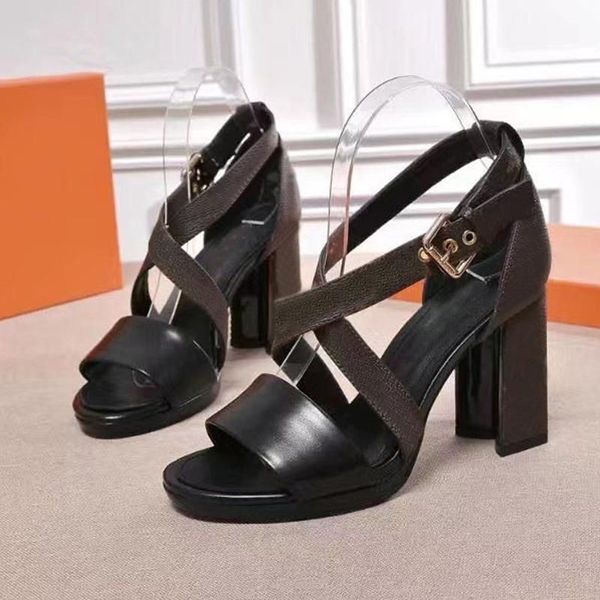 classic high-heeled sandals party leather women designer letter high-heeled shoes 10cm women's metal belt buckle thick heel 35-42 with, Black
classic high-heeled sandals party leather women designer letter high-heeled shoes 10cm women's metal belt buckle thick heel 35-42 with, Black