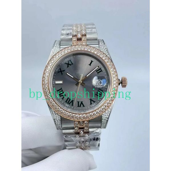 2023 men's watch gold luxury fashion 36mm/41mm automatic movement full diamond ice out luminous function sapphire glass jubilee wristwa, Slivery;brown
2023 men's watch gold luxury fashion 36mm/41mm automatic movement full diamond ice out luminous function sapphire glass jubilee wristwa, Slivery;brown