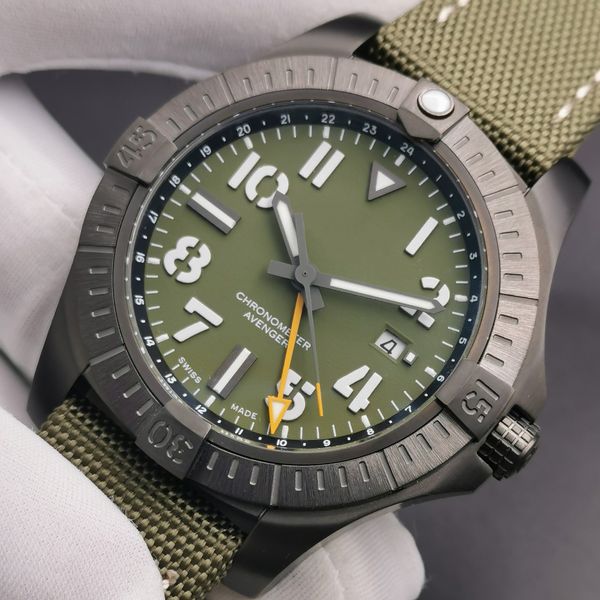 designer watch men's watch men's automatic mechanical sports watch 45mm black titanium case khaki green surface strength waterproo, Slivery;brown
designer watch men's watch men's automatic mechanical sports watch 45mm black titanium case khaki green surface strength waterproo, Slivery;brown