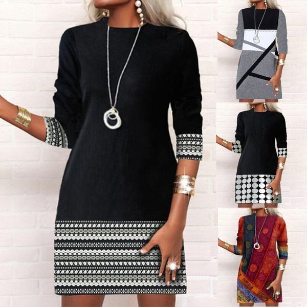 skirts autumn and winter women's fashion splice round neck slim fit long sleeve printed a-line dress plus size elegant dress 230306, Black
skirts autumn and winter women's fashion splice round neck slim fit long sleeve printed a-line dress plus size elegant dress 230306, Black