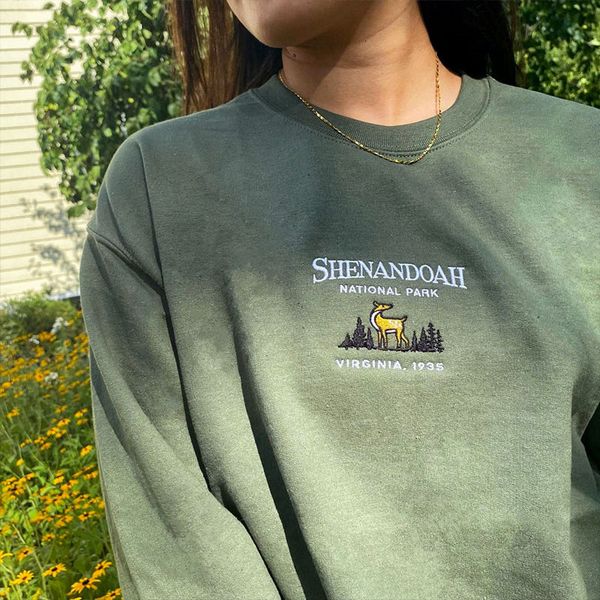 men's hoodies sweatshirts shenandoah national park vintage style sika deer embroidered long sleeve loose autumn thick clothes pullovers, Black
men's hoodies sweatshirts shenandoah national park vintage style sika deer embroidered long sleeve loose autumn thick clothes pullovers, Black