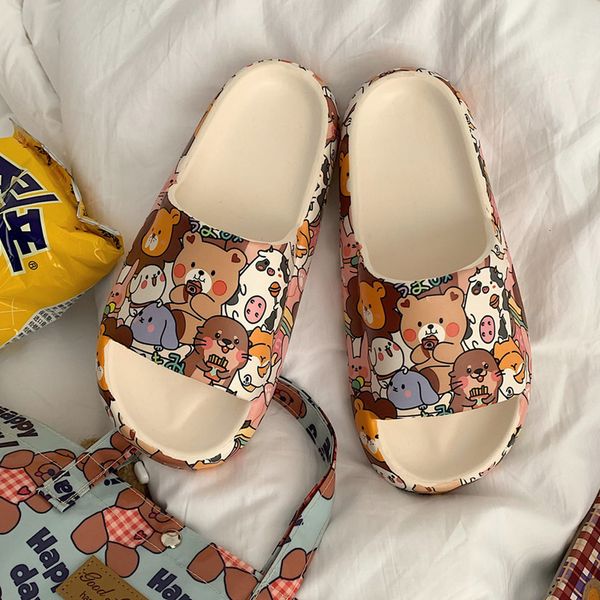 slippers couple fashion bear sandals non slip thick soled indoor and outdoor men s flip flop street graffiti 230307, Black
slippers couple fashion bear sandals non slip thick soled indoor and outdoor men s flip flop street graffiti 230307, Black