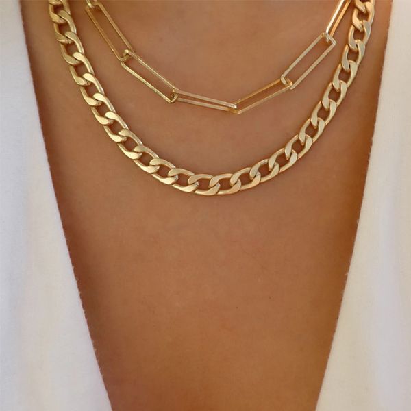 thick line double layer necklace banquet jewelry set fashion personality multi-layer necklace wholesale, Silver
thick line double layer necklace banquet jewelry set fashion personality multi-layer necklace wholesale, Silver