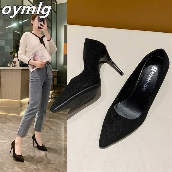 new simple suede comfortable work women's shoes stiletto pointed toe high-heeled commuter all-match 230304, Black
new simple suede comfortable work women's shoes stiletto pointed toe high-heeled commuter all-match 230304, Black