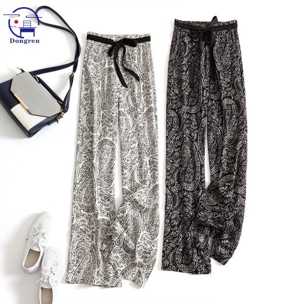 women's pants s spring and summer chiffon elastic waist casual pant 's high fashion straight leg women 230306, Black;white
women's pants s spring and summer chiffon elastic waist casual pant 's high fashion straight leg women 230306, Black;white