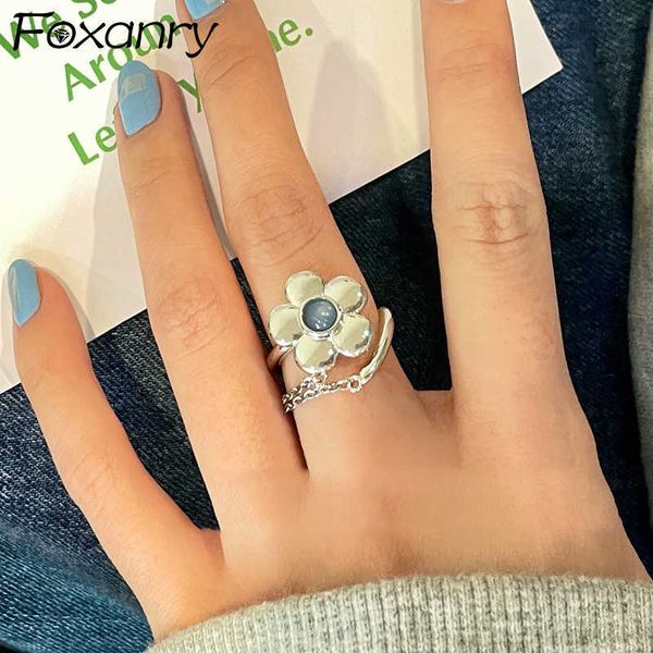 band rings foxanry korean cute flower rings party jewelry for women new fashion creative drop glaze chain geometric holiday accessories aa23, Silver
band rings foxanry korean cute flower rings party jewelry for women new fashion creative drop glaze chain geometric holiday accessories aa23, Silver