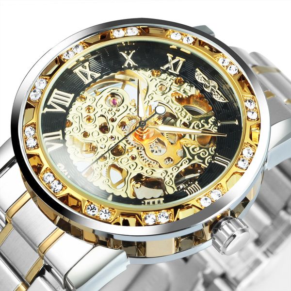 wristwatches winner transparent skeleton watch for men mechanical diamond watches mens luxury stainless steel strap clock 230307, Slivery;brown
wristwatches winner transparent skeleton watch for men mechanical diamond watches mens luxury stainless steel strap clock 230307, Slivery;brown